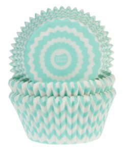 House of Marie кошнички за мъфини - Chevron Mint - 50бр
