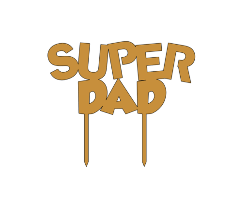 Топер SUPER DAD (Супер баща) - 15см