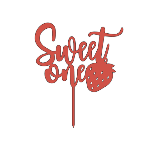 Топер Sweet One с ягодка - 16см