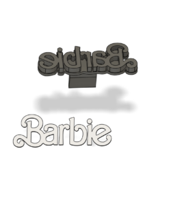 Печат Barbie (Барби) - 6см