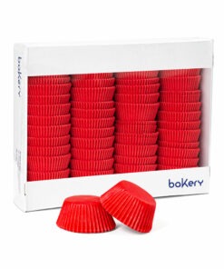Червени хартиени капсули за мъфини JUMBO baking – 55x45h – 600бр