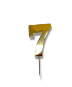 Хартиен топер златен гланц цифра 7 - 5 см