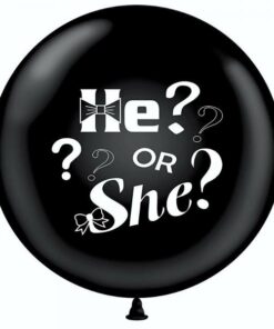 Балони с надпис "She Or He"- чер