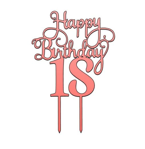 Топер Happy Birthday с число по избор - 15см #16