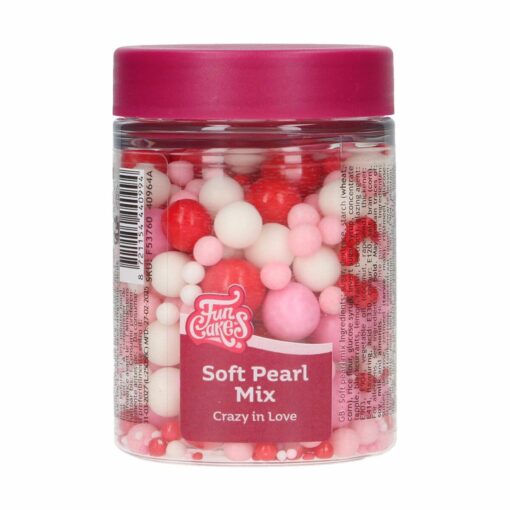 FunCakes Soft Pearls Mix Crazy in Love/ Розово- червен микс - 80 г